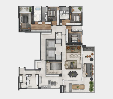 Plantas Torre Imperial 384m²