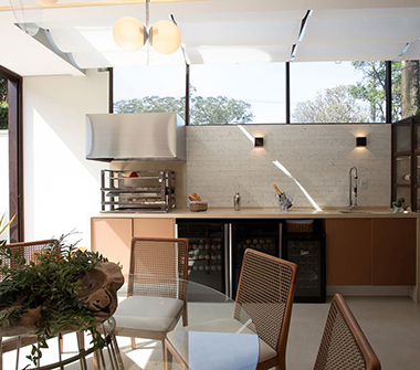 Foto casa modelo decorada churrasqueira integrada