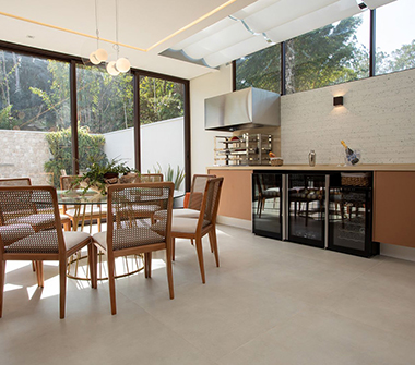 Foto casa modelo decorada churrasqueira integrada