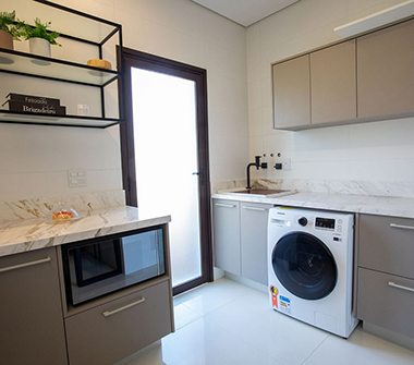 Foto casa modelo decorada área de servico