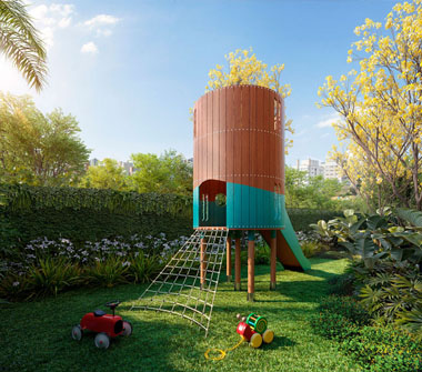 Perspectiva artística do playground
