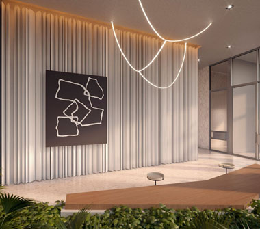 Perspectiva artística  do lobby